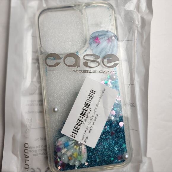 IPhone 13 Pro Case Jelly New Phone Cover Beach Seashells Blue 26 Girls Women New - Picture 2 of 7